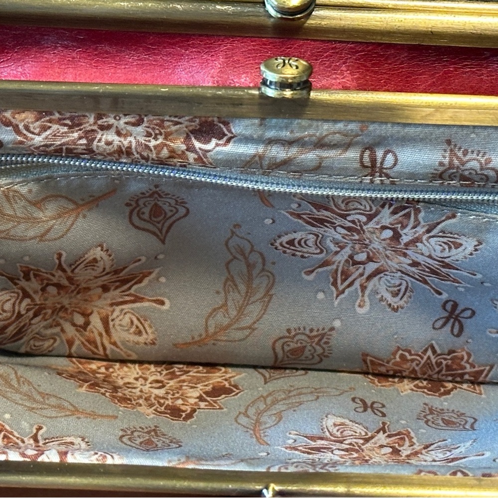 HOBO International Red Leather Quilted Wallet Clutch - Picture 10 of 12